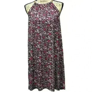 MICHAEL KORS Floral Midi Halter Chain Neck
Sleeveless Dress Size Medium